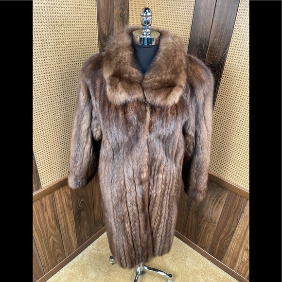 Genuine Silvery Russian Sable Fur Coat Jacket Small - Picture 2 of 11
